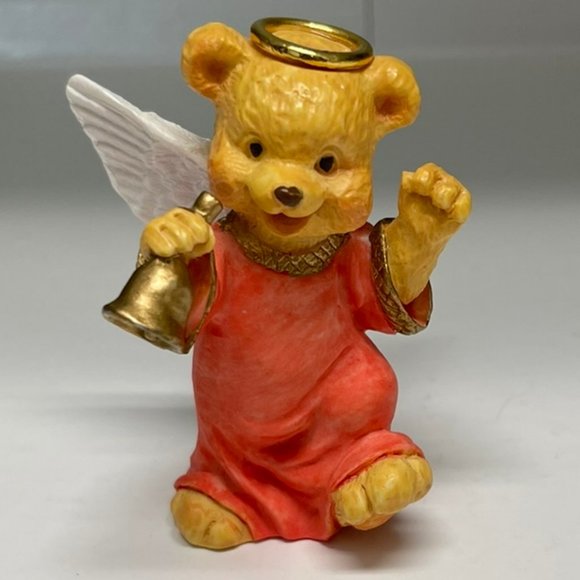 VINTAGE Teddy Angel Babies Christmas Angel Bear Figurine 1990's - Picture 1 of 6